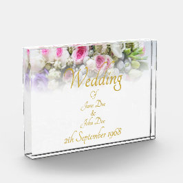 結婚の贈り物 – カラフルのブーケ結婚付き花嫁 フォトブロック