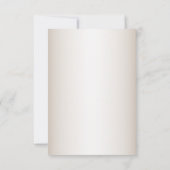 結婚の赤い花の緑の葉金の枠タン セーブザデート (裏面)