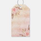 結婚の赤面パンパスグラスバラ感謝していユー ギフトタグ (裏面)