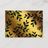 結婚の返信カードの金ゴールド離れ エンクロージャーカード (裏面)