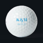 結婚の週末の思い出 ゴルフボール<br><div class="desc">カップルシンプルのモダンイニシャルのためのデザインと特別な日付。記念素晴らしに記念品や好意のためにイベント。色の変もし更リクエストはDMに送る。また、カスタマイズの項目のもし下で他のオプションを選択して、完全にカスタマイズ可能である。ザッ感謝していズルの店を見に！</div>