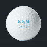 結婚の週末の思い出 ゴルフボール<br><div class="desc">カップルシンプルのモダンイニシャルのためのデザインと特別な日付。記念素晴らしに記念品や好意のためにイベント。色の変もし更リクエストはDMに送る。また、カスタマイズの項目のもし下で他のオプションを選択して、完全にカスタマイズ可能である。ザッ感謝していズルの店を見に！</div>