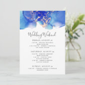 結婚の週末の旅程テンプレートブルーウォーター色 (スタンド正面)