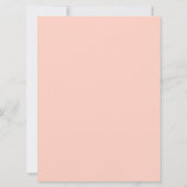 結婚の週末の旅程ピーチ金ゴールドウェルカムカード 招待状 (裏面)