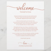 結婚の週末の歓迎の旅程バラ金ゴールド (正面)