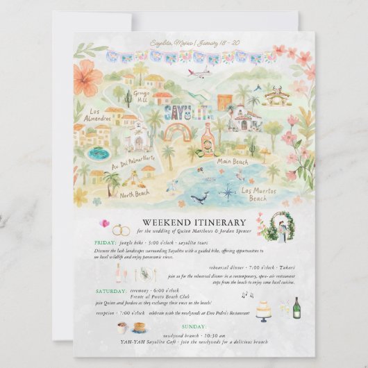 結婚の週末 | 旅程 (正面)