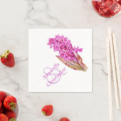 結婚の野生の蘭の水の色の紙ナプキン スタンダードカクテルナプキン (インサイチュ)