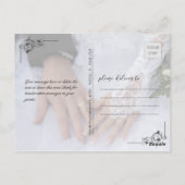 結婚の金ゴールドの感謝してい表裏の写真 ポストカード (裏面)