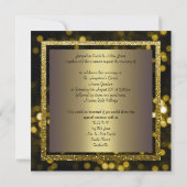 結婚の金ゴールドの新エレガント誘 招待状 (裏面)