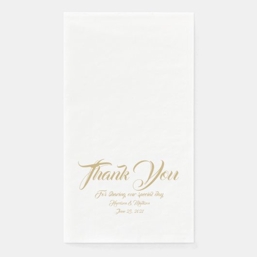 結婚の金ゴールドスカスタムクリプト感謝してい文字名 (正面)