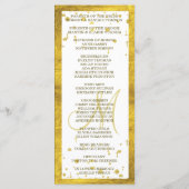 結婚の金ゴールドフレーム紙吹雪プカスタムログラム プログラム (裏面)
