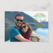 結婚の金ゴールド歓迎カスタム写真モダンリラックス エンクロージャーカード (正面)