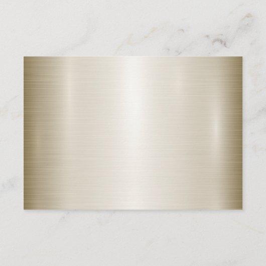 結婚の金ゴールド華美長方形Dimondの花シャイニー エンクロージャーカード (裏面)