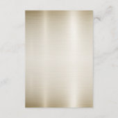 結婚の金ゴールド華美長方形Dimondの花シャイニー エンクロージャーカード (裏面)