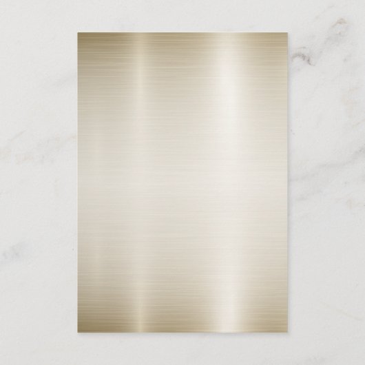 結婚の金ゴールド華美長方形Dimondの花シャイニー エンクロージャーカード (裏面)