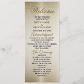 結婚の金ゴールド華美長方形Dimondの花シャイニー プログラム (正面)