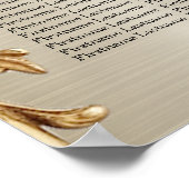 結婚の金ゴールド華美長方形Dimondの花シャイニー ポスター (角)