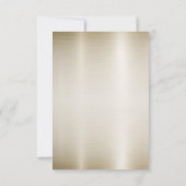 結婚の金ゴールド華美長方形Dimondの花シャイニー 出欠カード (裏面)