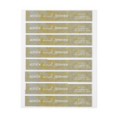 結婚の銀色 ラップアラウンドラベル (シート)