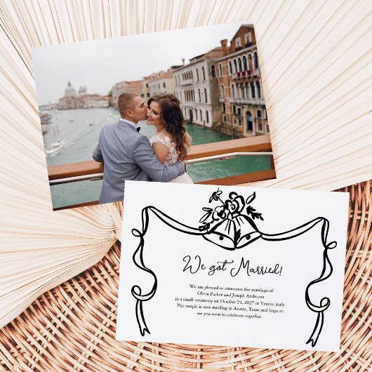 結婚の鐘の写真 結婚発表 招待状