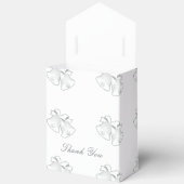結婚の鐘の繰り返し 白いサンクスカード フェイバーボックス (見開き)