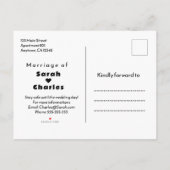 結婚の開花招待状:フローラおとぎ話 インビテーションポストカード (裏面)