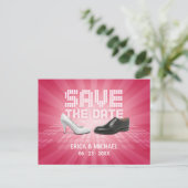 結婚の靴 – 日付はがきを保存 案内ポストカード (スタンド正面)