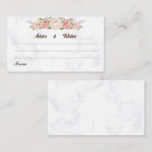 結婚の願いエレガントバラの結婚アドバイス エンクロージャーカード (正面/裏面)