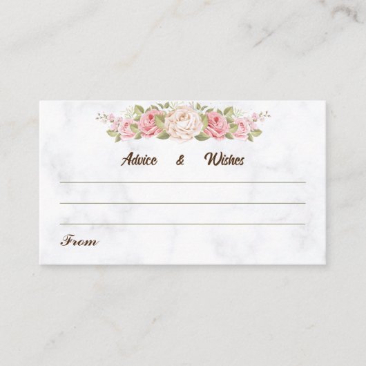 結婚の願いエレガントバラの結婚アドバイス エンクロージャーカード (正面)