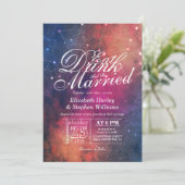 結婚の食べドリンクBe銀河系結婚した星座 招待状 (スタンド正面)