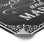 結婚の食べ黒板「飲み物とプリントさ結婚したせ ポスター (角)