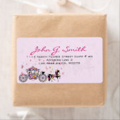 結婚の馬と馬車の花と蝶 ラベル (インサイチュ)