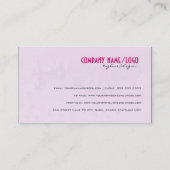 結婚の馬と馬車の花と蝶 名刺 (裏面)