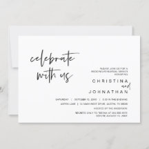 結婚の駆け落ちのパーティーと祝我々のインビタ