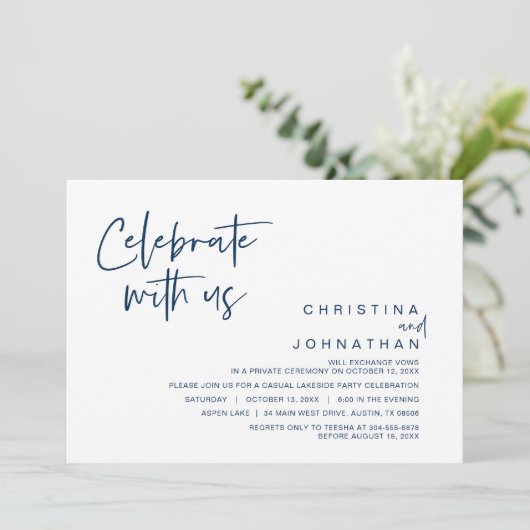 結婚の駆け落ちのパーティー祝は我々と 招待状 (スタンド正面)