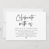 結婚の駆け落ちのパーティー祝は我々と 招待状 (正面)