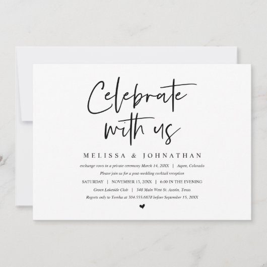 結婚の駆け落ちのパーティー祝は我々と 招待状