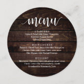 結婚の駆け落ち披露宴ディナー素朴コテージ メニュー (正面)