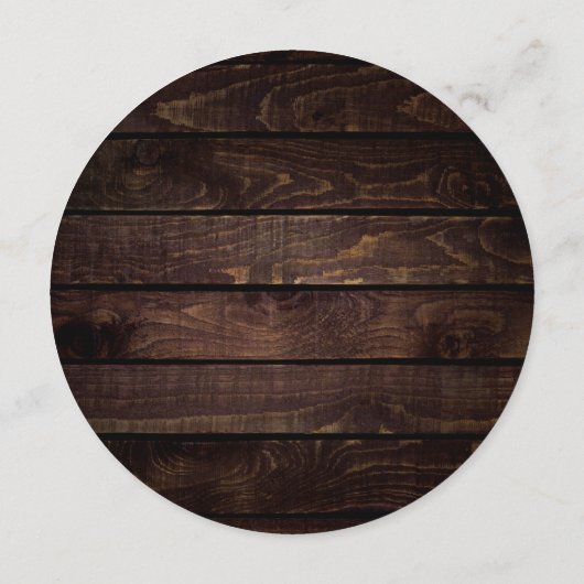 結婚の駆け落ち披露宴ディナー素朴、ウッド メニュー (裏面)