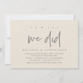 結婚の駆け落ち、yes 招待状 (正面)