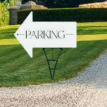 結婚の駐車ノスタルジック型面方向矢印