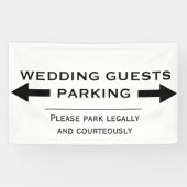 結婚の駐車方向矢印バナー 横断幕 (横)