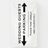 結婚の駐車方向矢印バナー 横断幕 (縦)