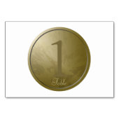 結婚の黄金の花パーソナライズされたテーブルカード1 テーブルナンバー (裏面)