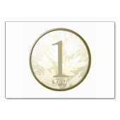 結婚の黄金の花パーソナライズされたテーブルカード2 テーブルナンバー (裏面)