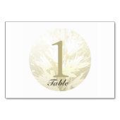 結婚の黄金の花パーソナライズされたテーブルカード6 テーブルナンバー (裏面)