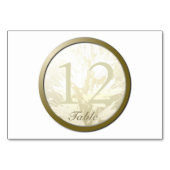 結婚の黄金の花パーソナライズされたテーブルカード8 テーブルナンバー (裏面)