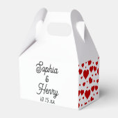 結婚の黒エレガント文字タイポグラフィハート フェイバーボックス (裏面サイド)