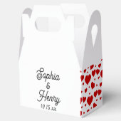 結婚の黒エレガント文字タイポグラフィハート フェイバーボックス (オープン)