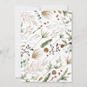 結婚の1フォトアーチ水彩植物色フローラ セーブザデート (裏面)